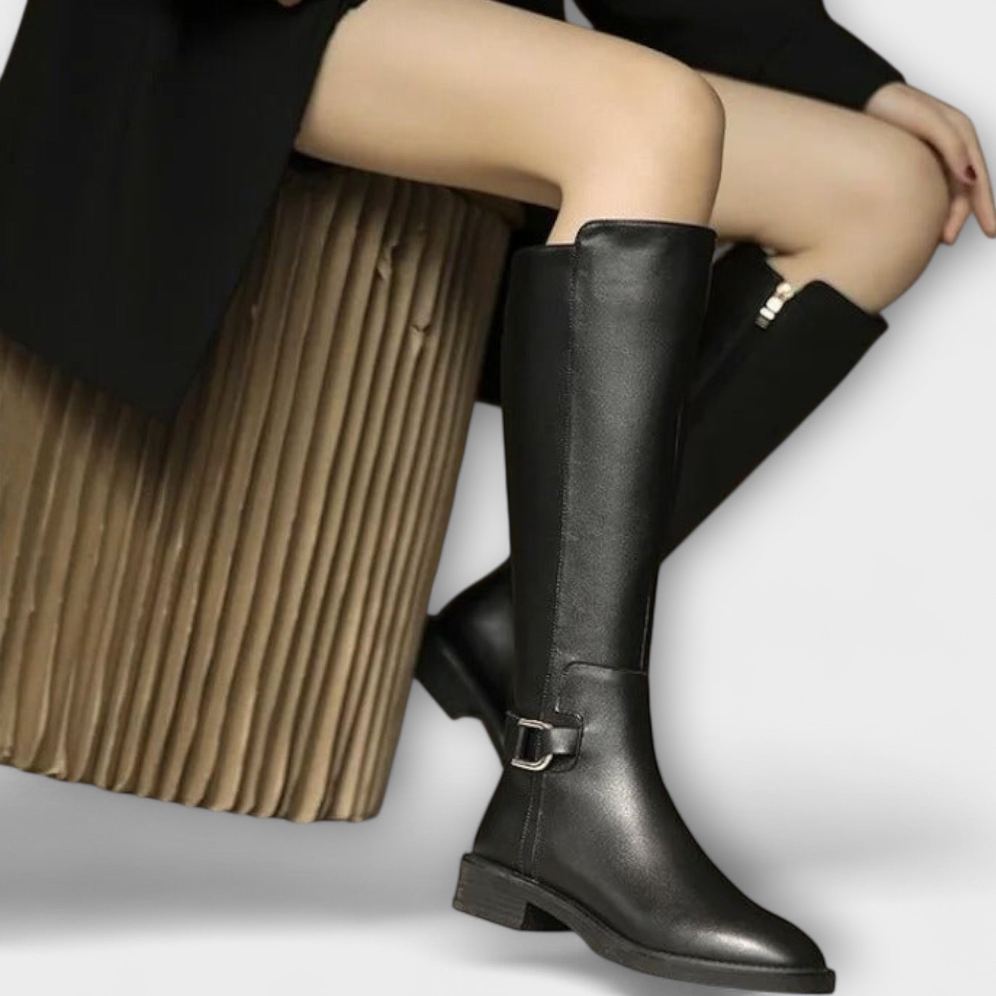 Hilmira - Leather Knee High Boots