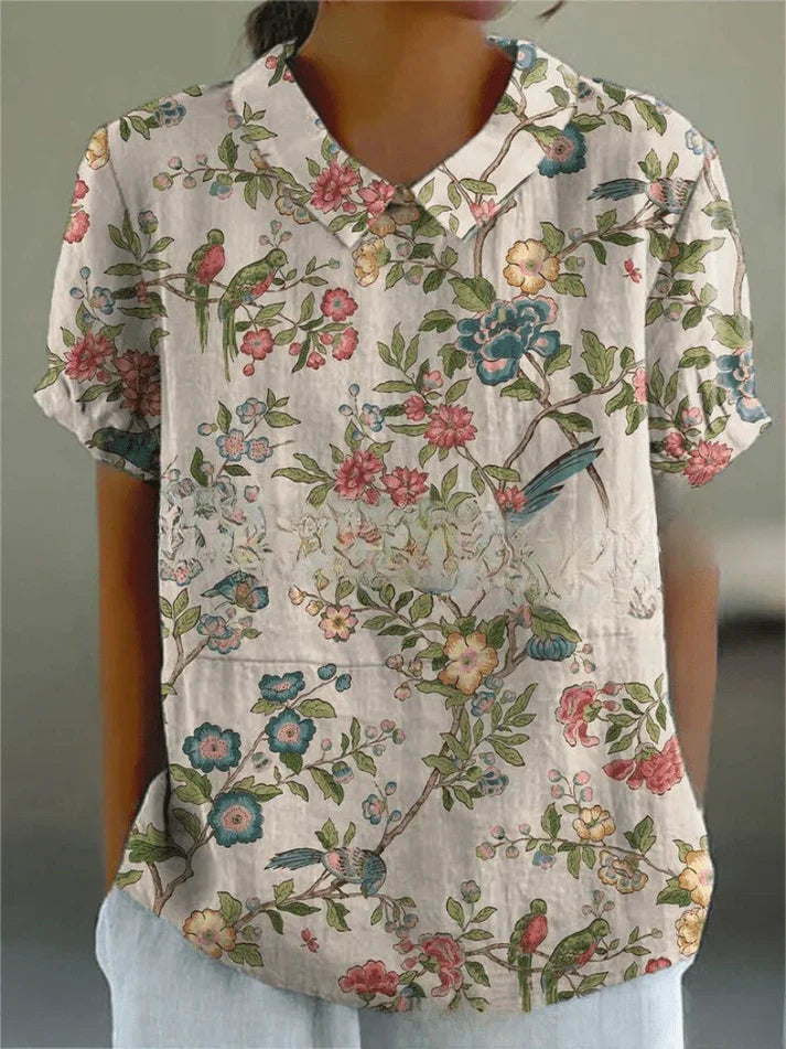 Inga - Blouse with Floral Print