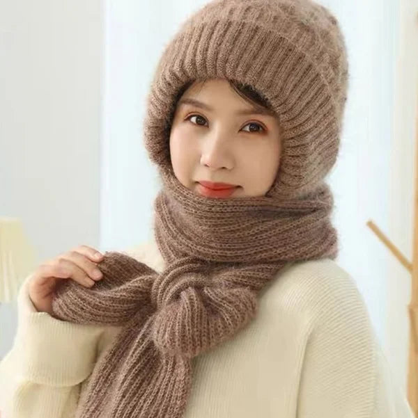 Integrated Hearing Protection Windproof Beanie Scarf
