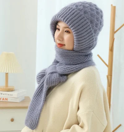 Integrated Hearing Protection Windproof Beanie Scarf