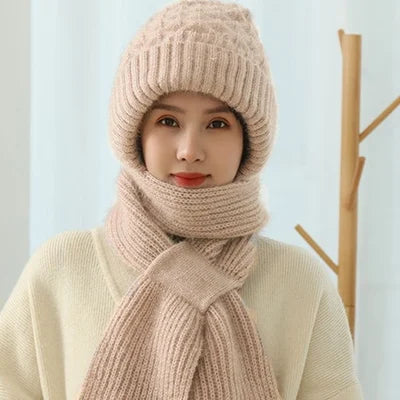 Integrated Hearing Protection Windproof Beanie Scarf