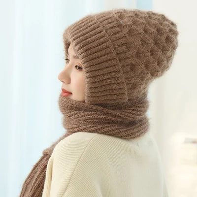 Integrated Hearing Protection Windproof Beanie Scarf