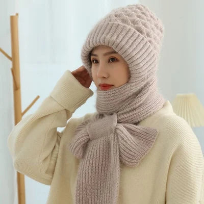 Integrated Hearing Protection Windproof Beanie Scarf