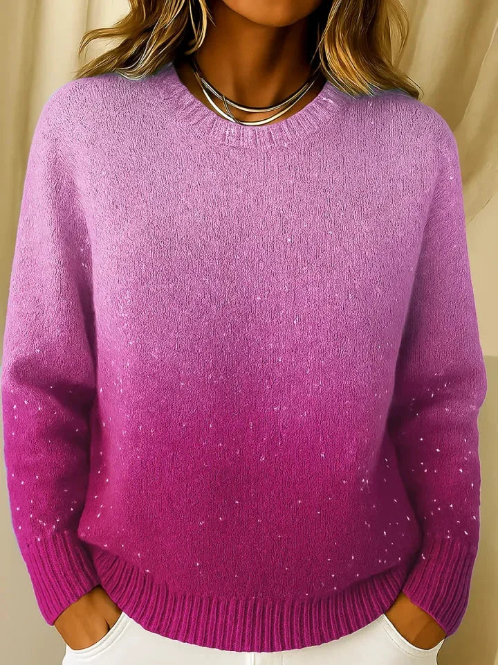 Izabell – Elegant Knit Top with Sparkling Gradient