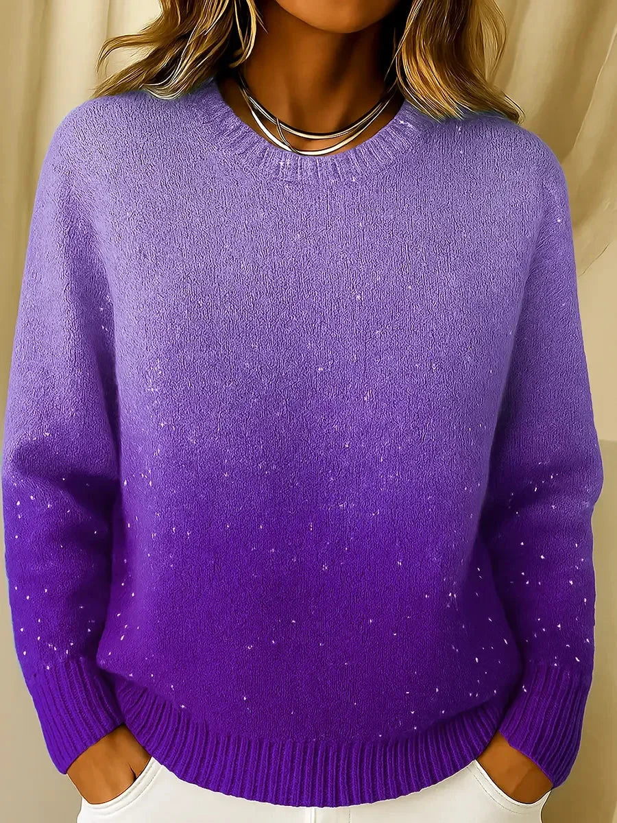 Izabell – Elegant Knit Top with Sparkling Gradient