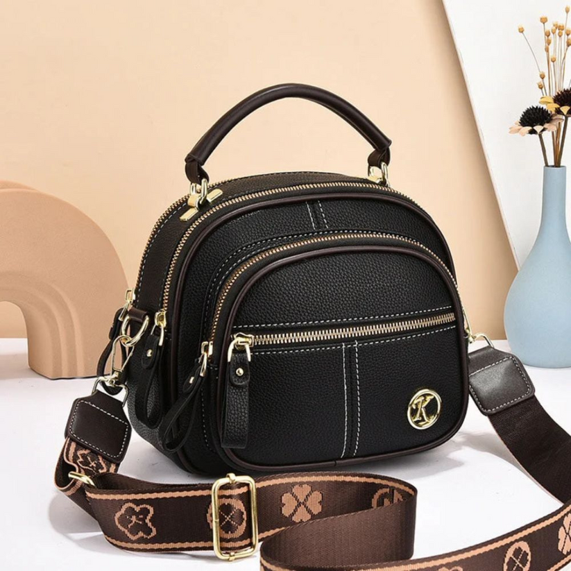 Janette – Leather Shoulder Bag with Multiple Compartments