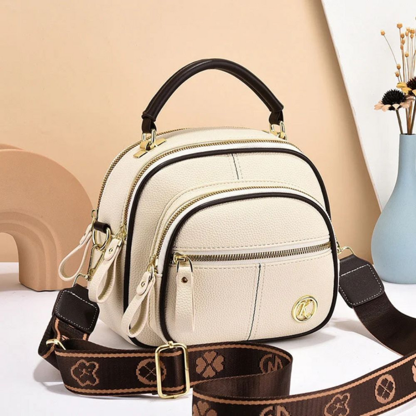 Janette – Leather Shoulder Bag with Multiple Compartments