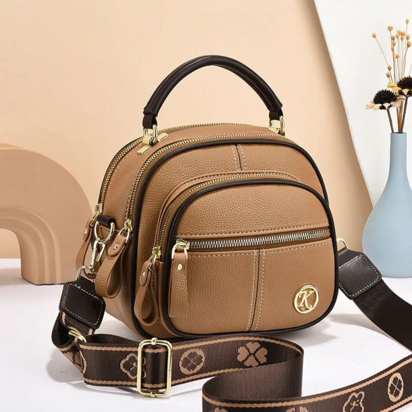 Janette – Leather Shoulder Bag with Multiple Compartments