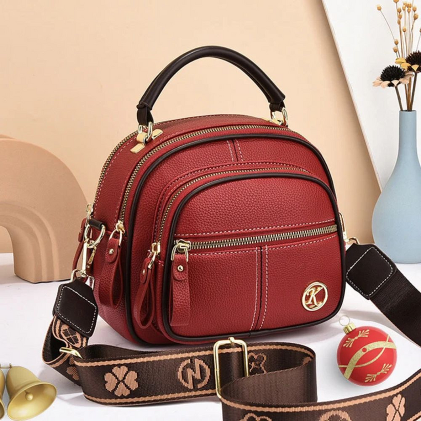 Janette – Leather Shoulder Bag with Multiple Compartments
