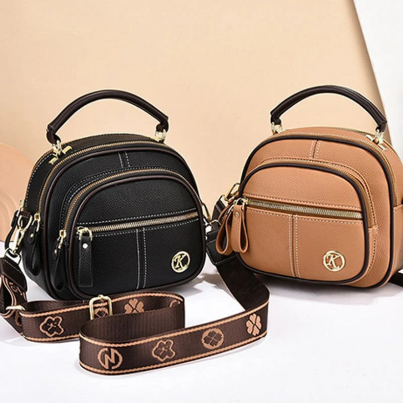 Janette – Leather Shoulder Bag with Multiple Compartments