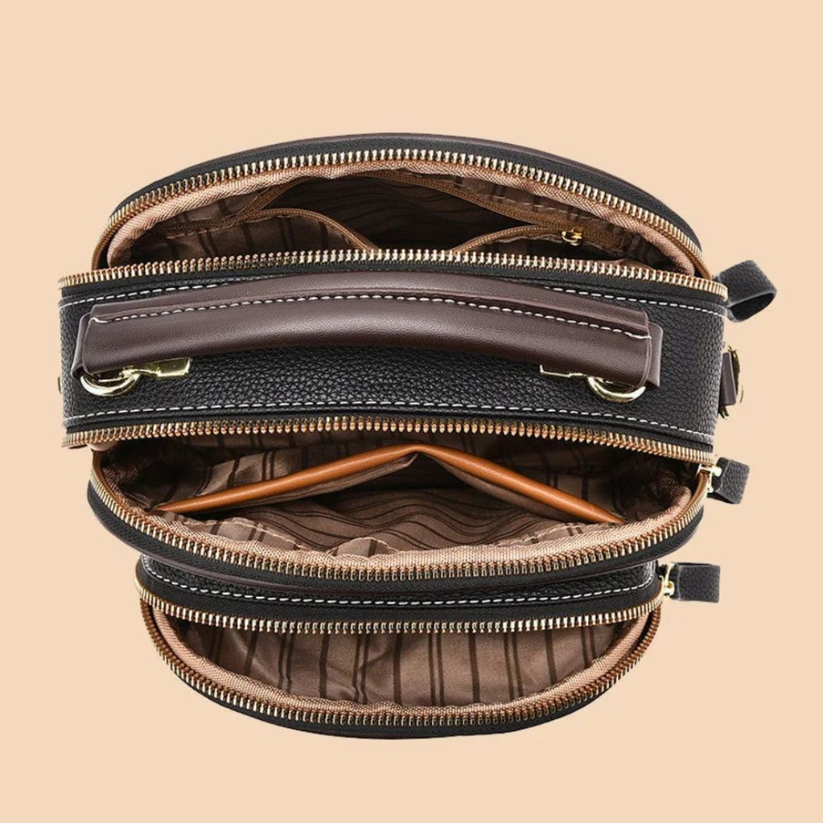 Janette – Leather Shoulder Bag with Multiple Compartments