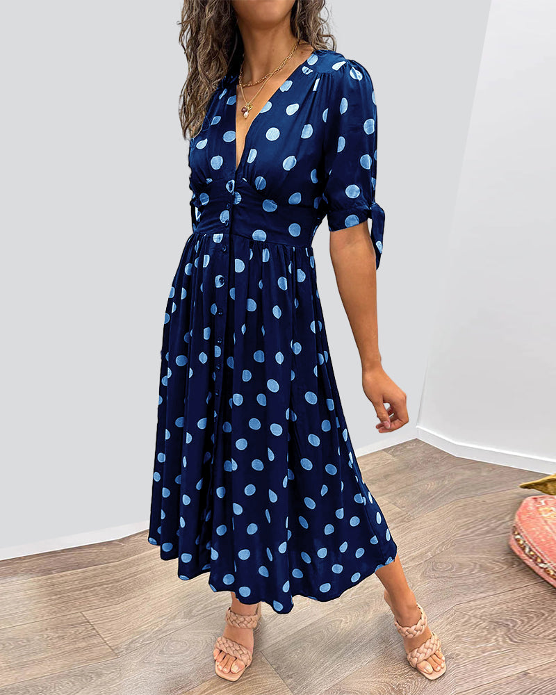 Janis – Stylish Dress with V-Neck