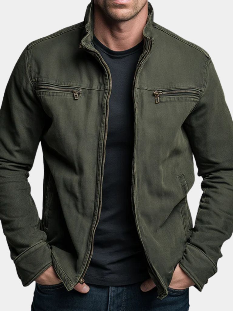 Jaume – Vintage Jacket in Olive Tree Look