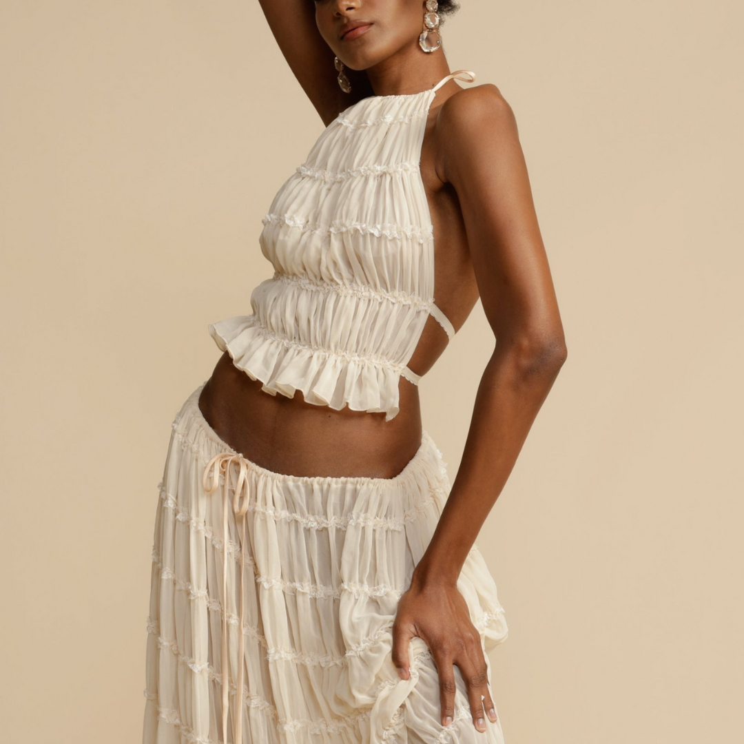 Jeanette Tank Top and Skirt Set