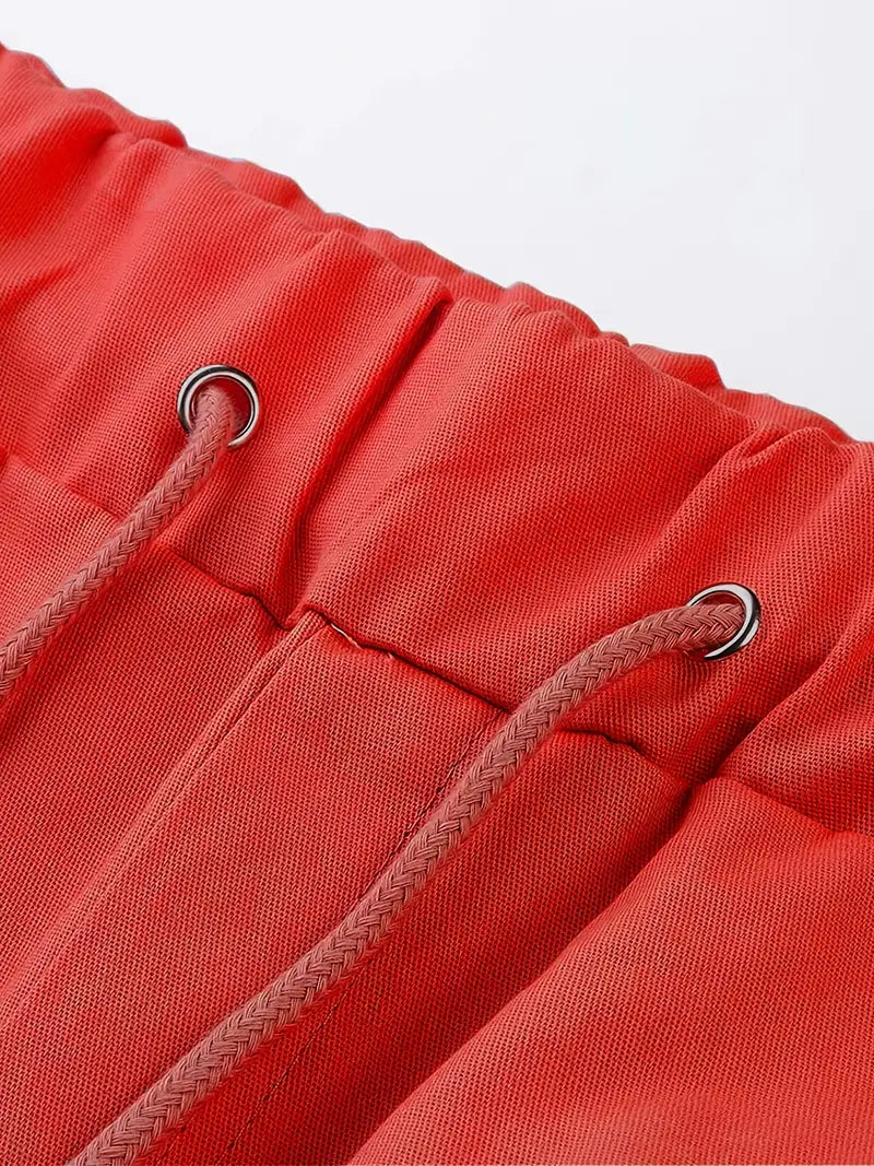 Jelte – Casual Non-Stretch Drawstring Cargo Shorts