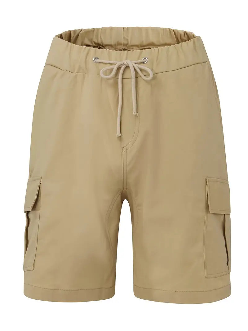 Jelte – Casual Non-Stretch Drawstring Cargo Shorts