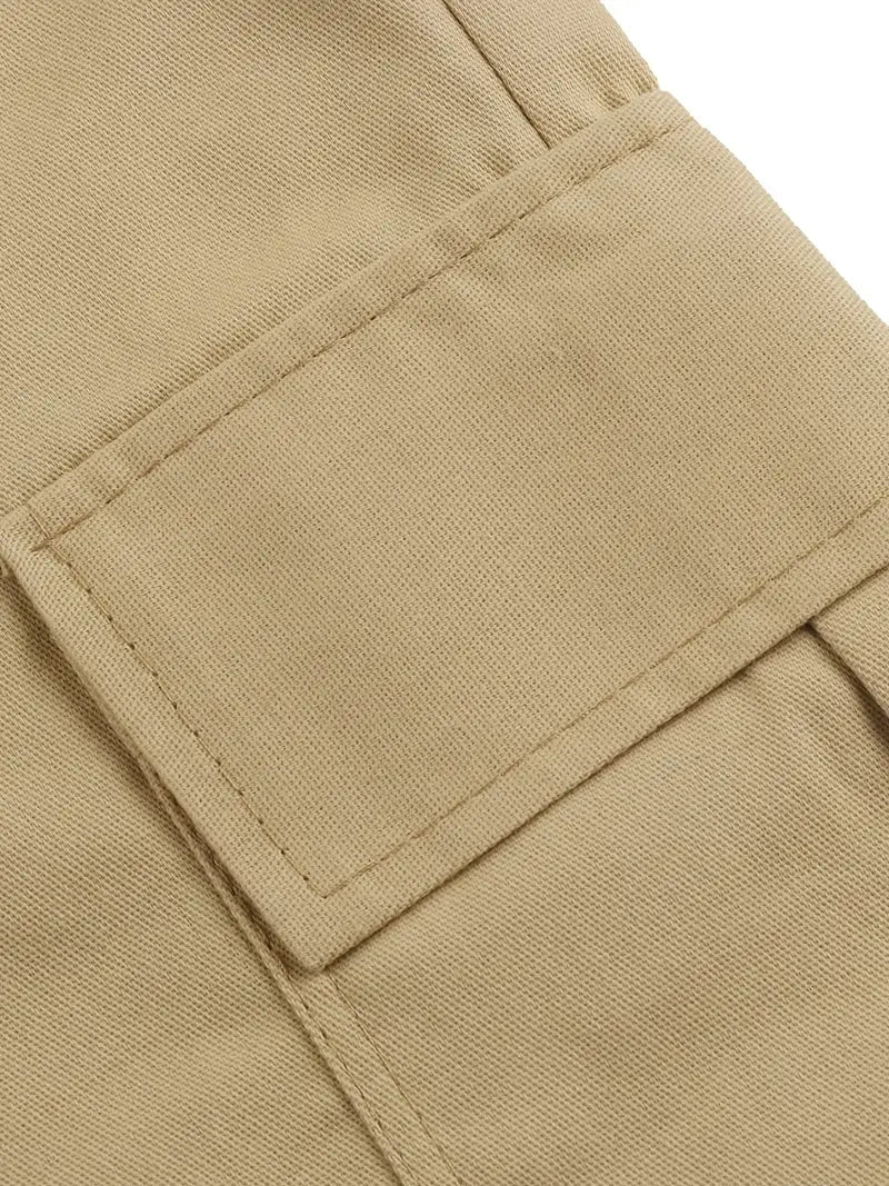 Jelte – Casual Non-Stretch Drawstring Cargo Shorts