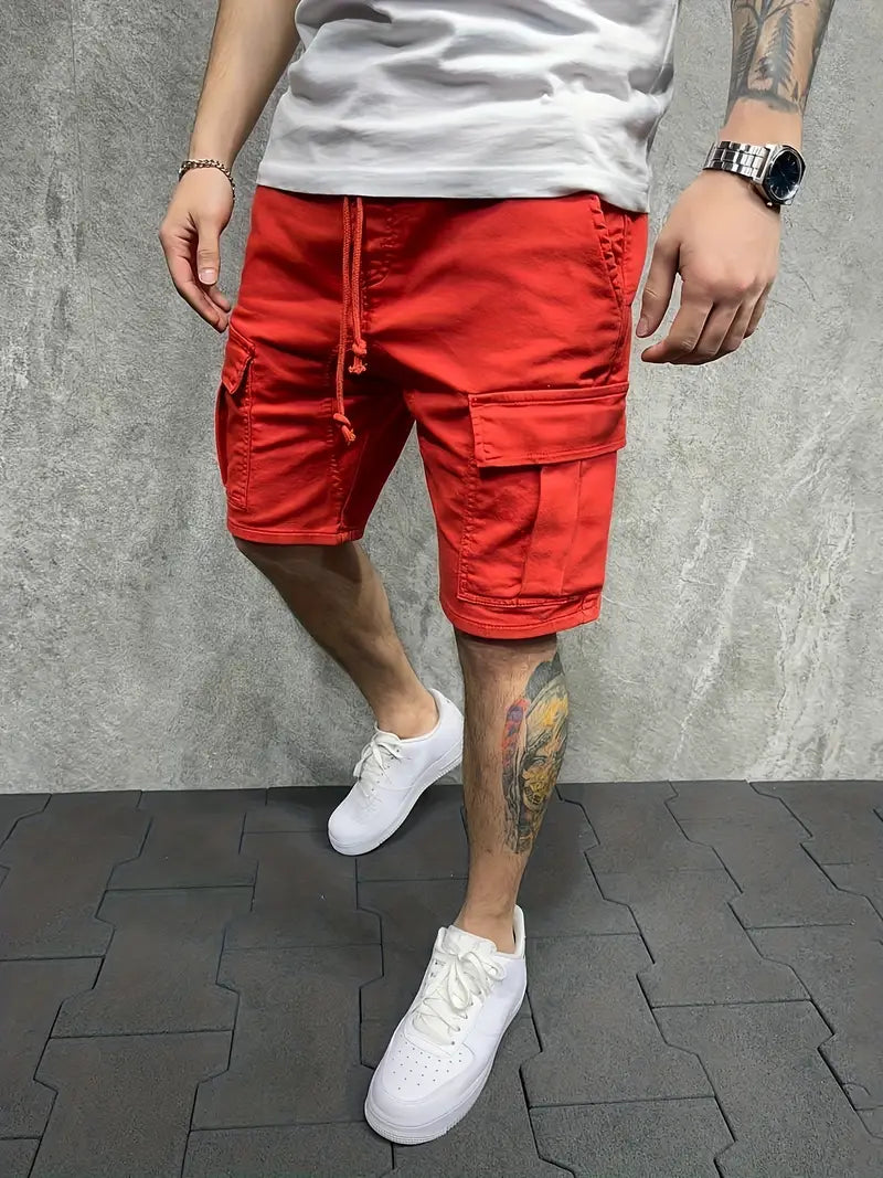 Jelte – Casual Non-Stretch Drawstring Cargo Shorts
