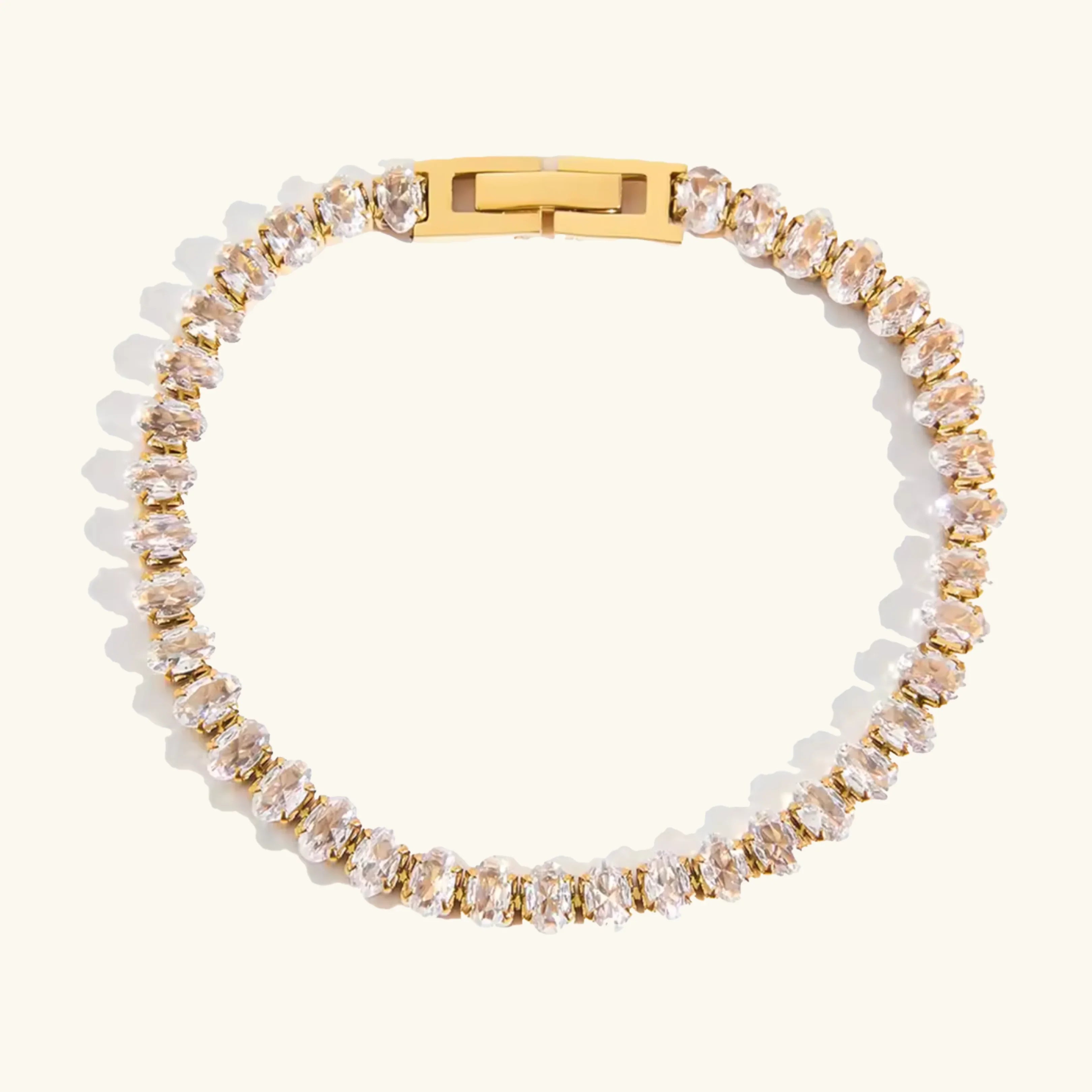 Stridr Edge Oval Cut Tennis Bracelet