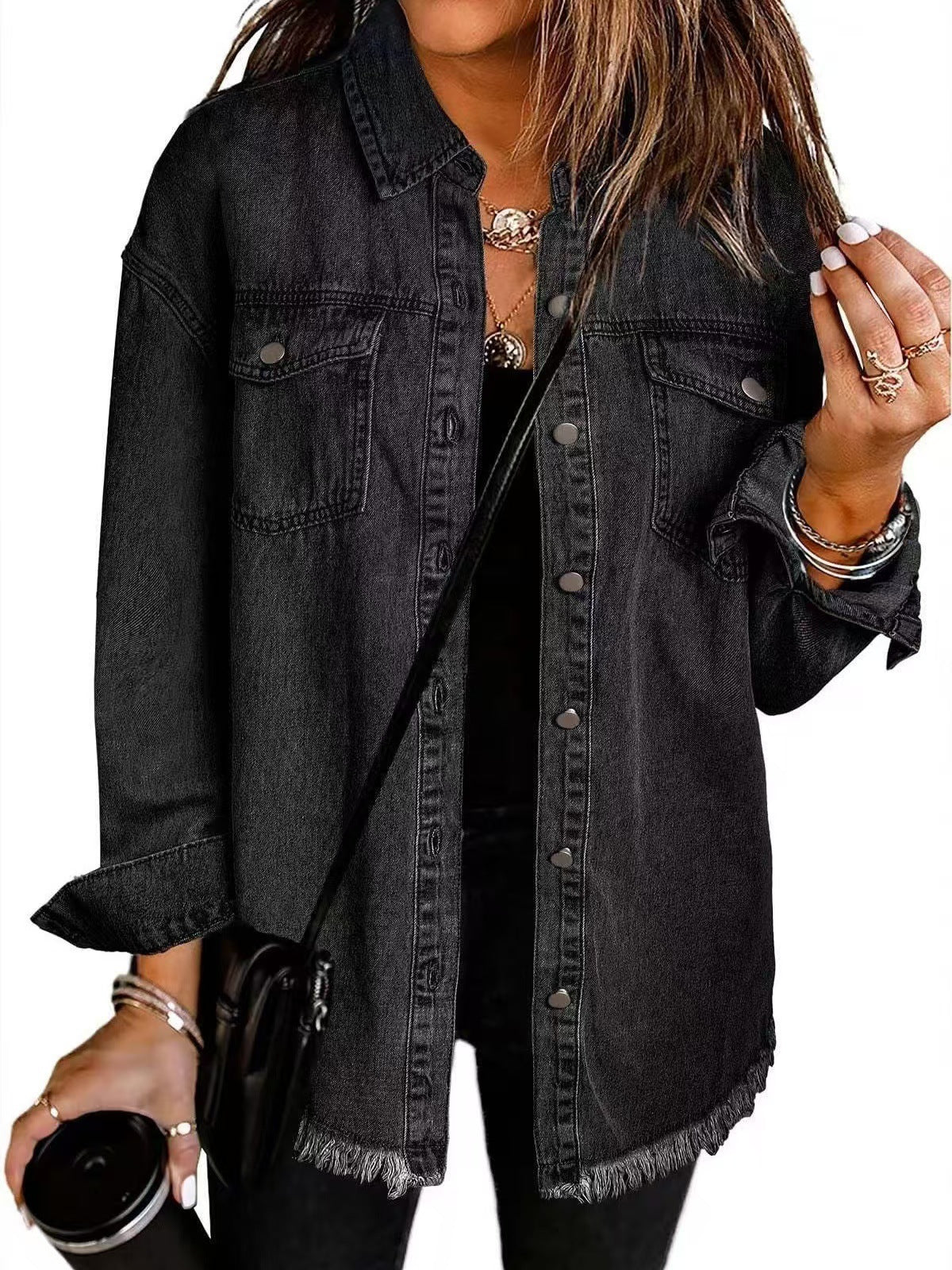 Jolien – Long-Sleeved Denim Jacket with Pockets