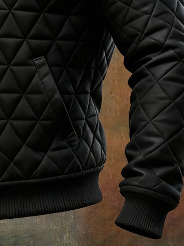 Jorginho – Outdoor Jacket with Knitted Diamond Pattern