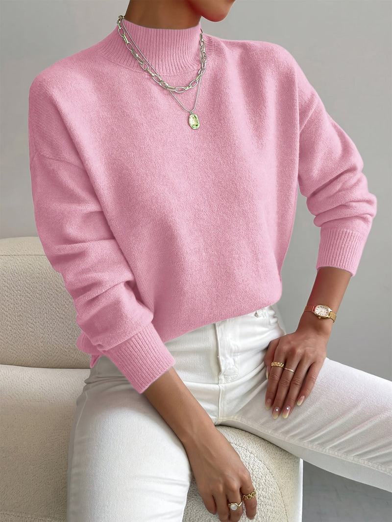 Jorun - Comfortable Sweater with High Collar