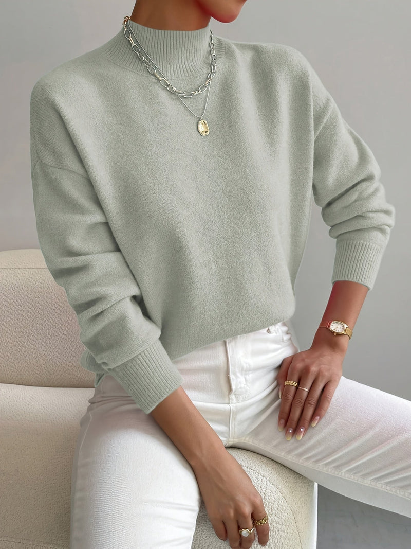 Jorun - Comfortable Sweater with High Collar