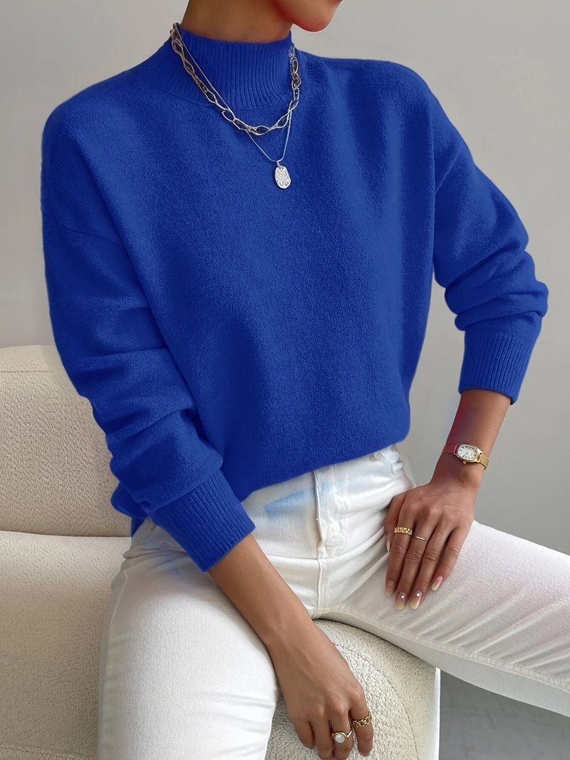 Jorun - Comfortable Sweater with High Collar