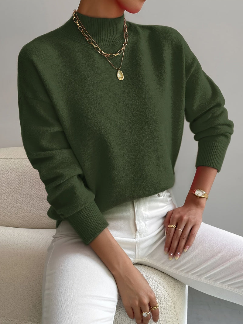 Jorun - Comfortable Sweater with High Collar