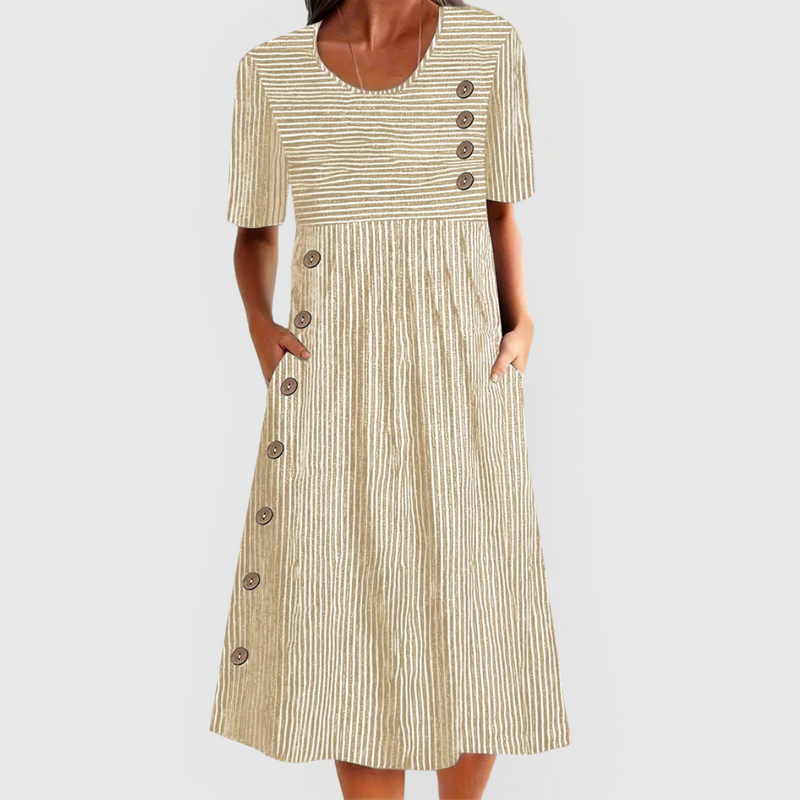 Josipa – Comfortable Striped Midi Dress