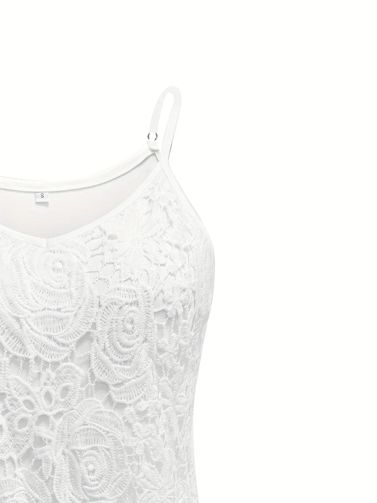Juna – Elegant Sleeveless Lace Top with V-Neck