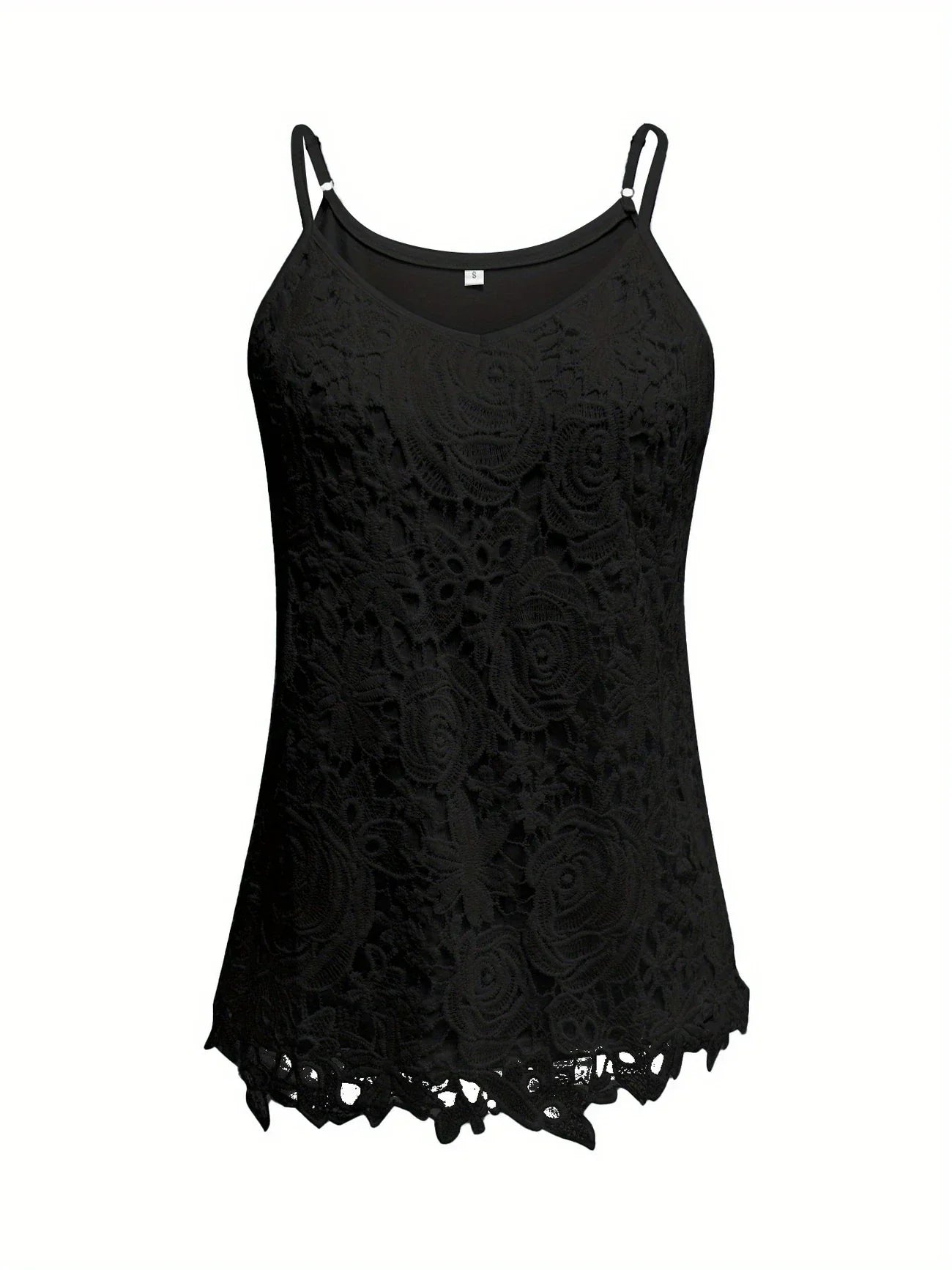 Juna – Elegant Sleeveless Lace Top with V-Neck
