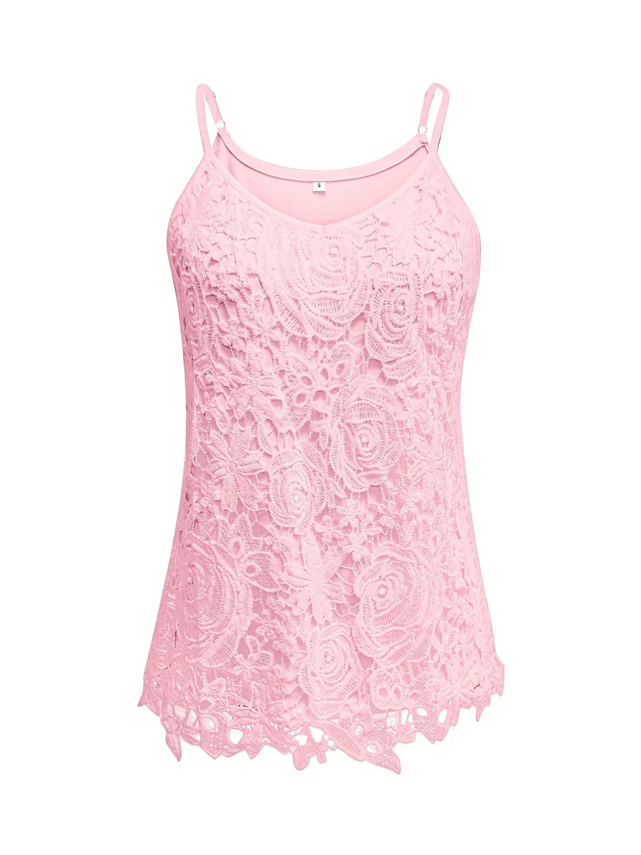 Juna – Elegant Sleeveless Lace Top with V-Neck