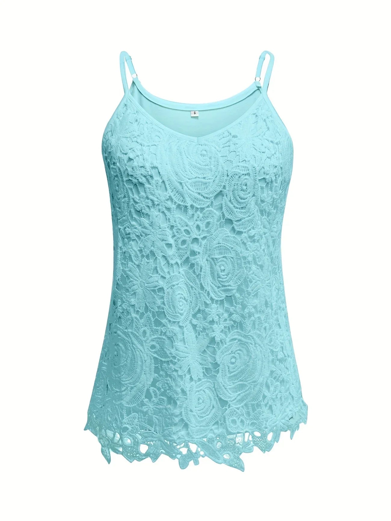 Juna – Elegant Sleeveless Lace Top with V-Neck