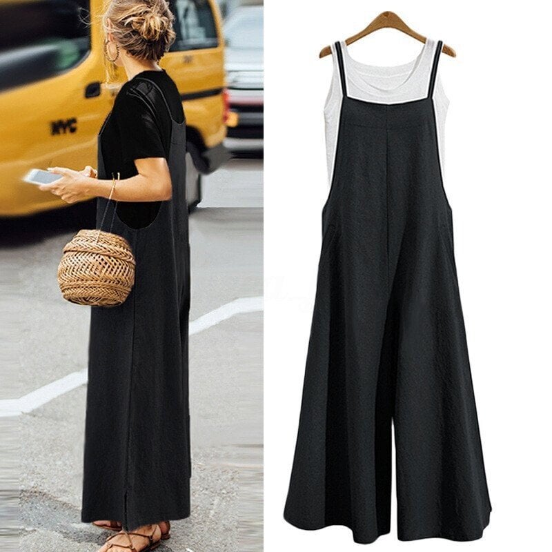 Jurina - Casual Sleeveless Jumpsuit in Plus Size