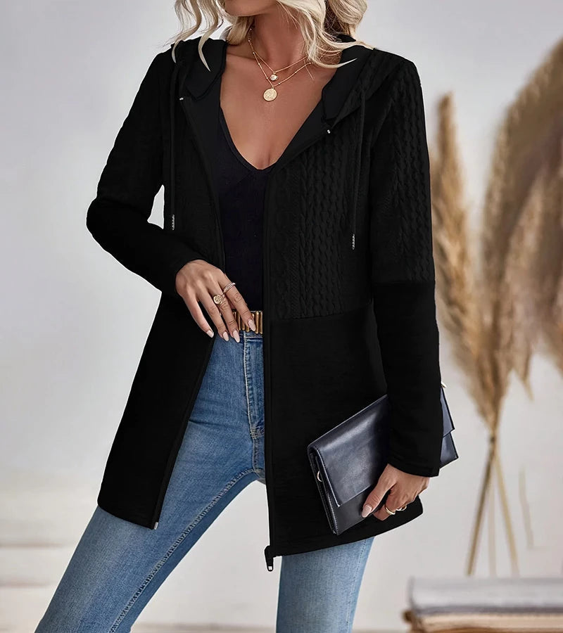 Jylda – Hooded Cardigan with Zipper