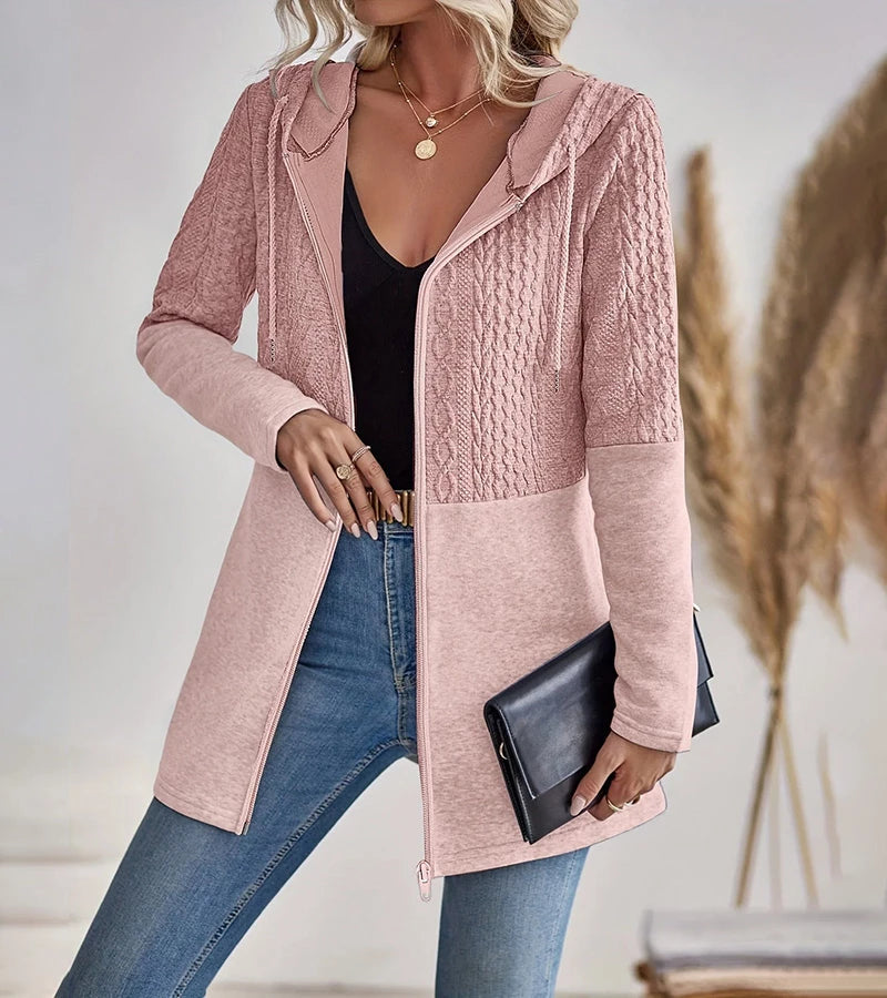 Jylda – Hooded Cardigan with Zipper