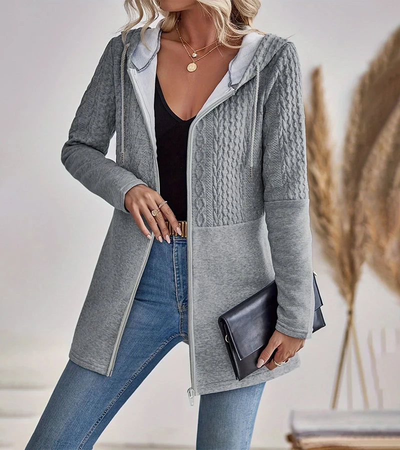 Jylda – Hooded Cardigan with Zipper