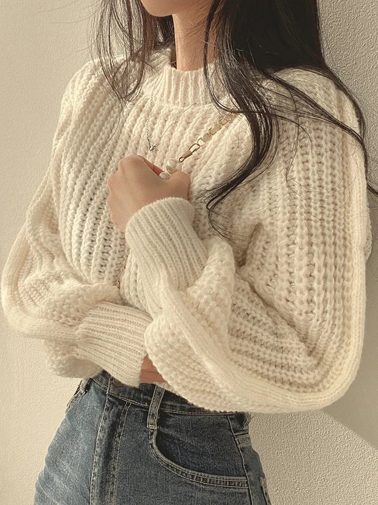 Kalina – Loose Vintage Long Sleeve Knit Tops
