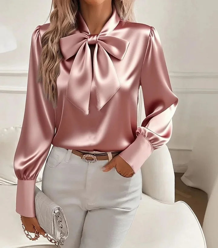 Kanikka – Satin Blouse with Bow