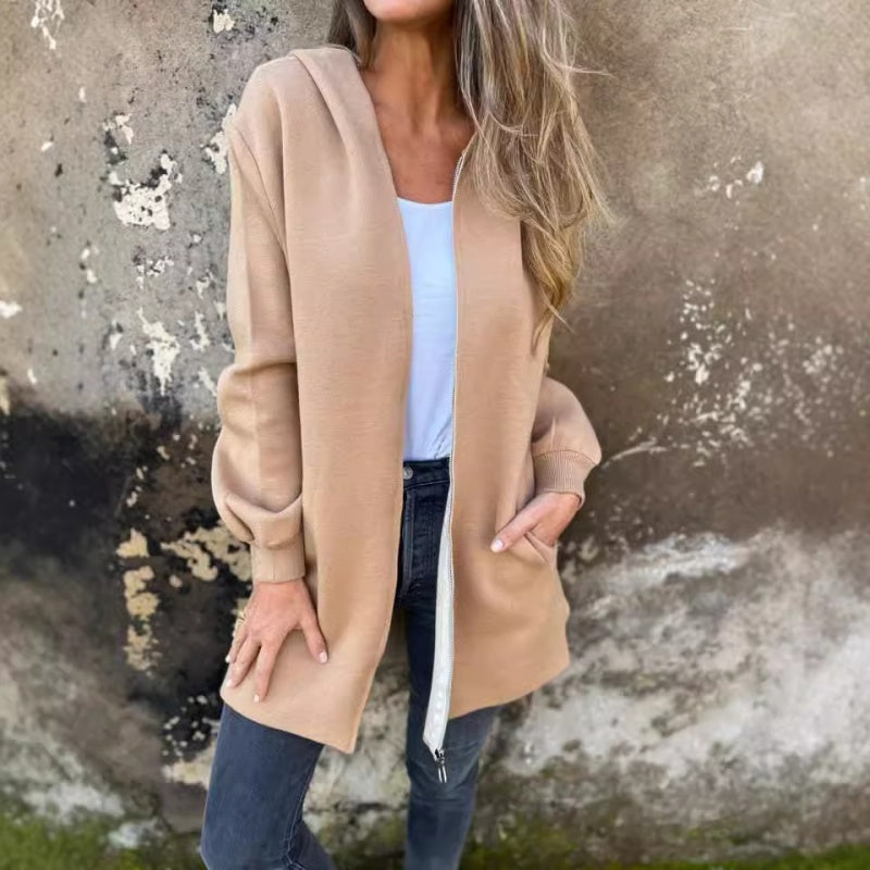 Karletta – Hooded Jacket with Zipper and Pockets