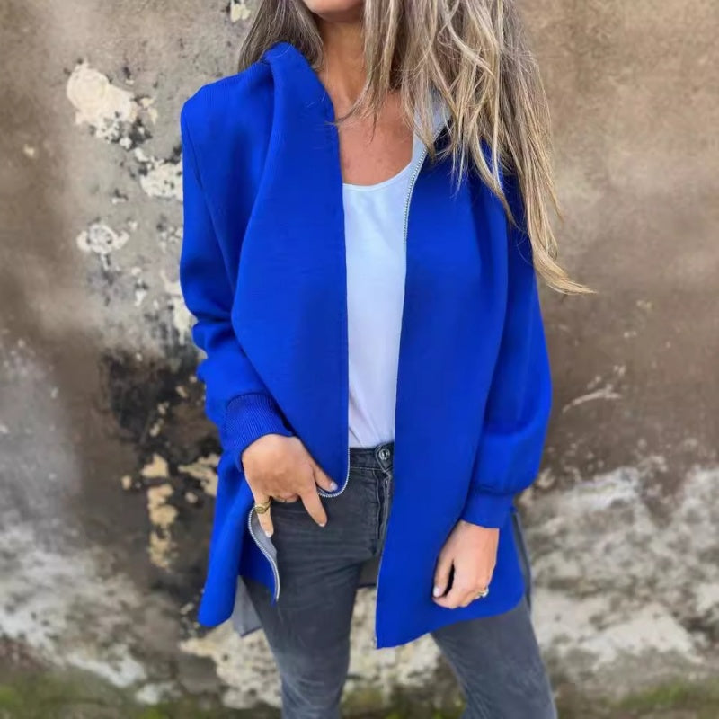 Karletta – Hooded Jacket with Zipper and Pockets