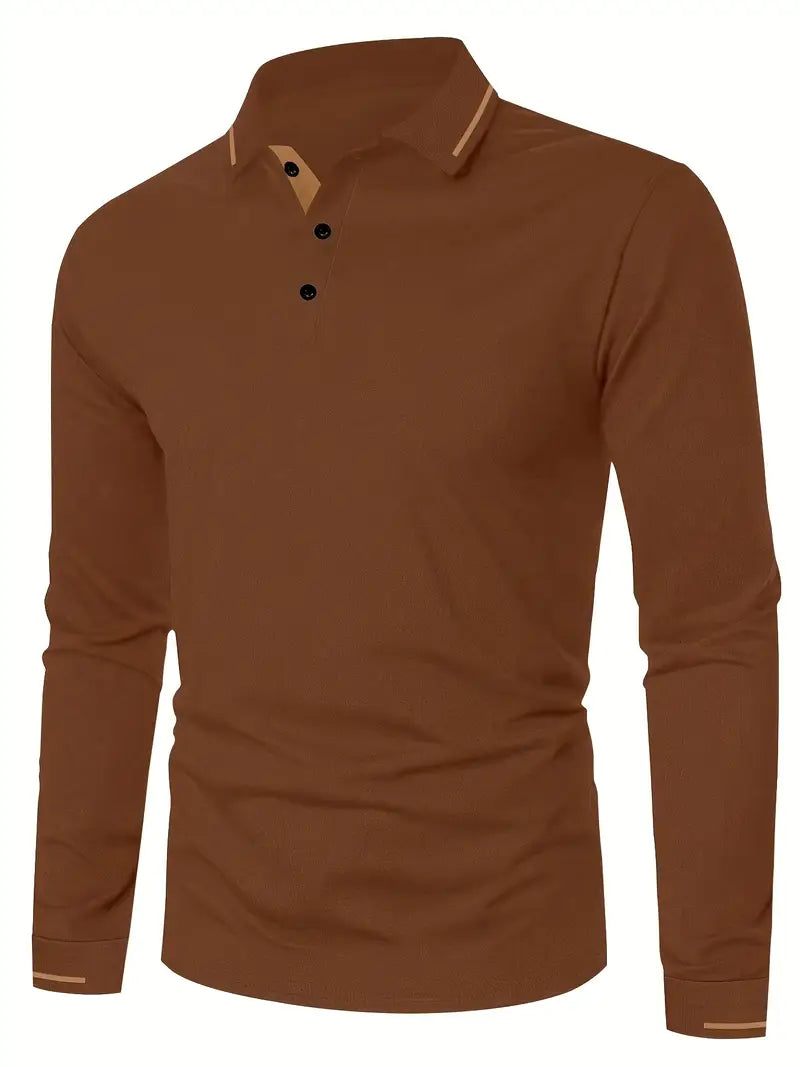 Karunaratne – Stylish Long Sleeve Polo Shirt