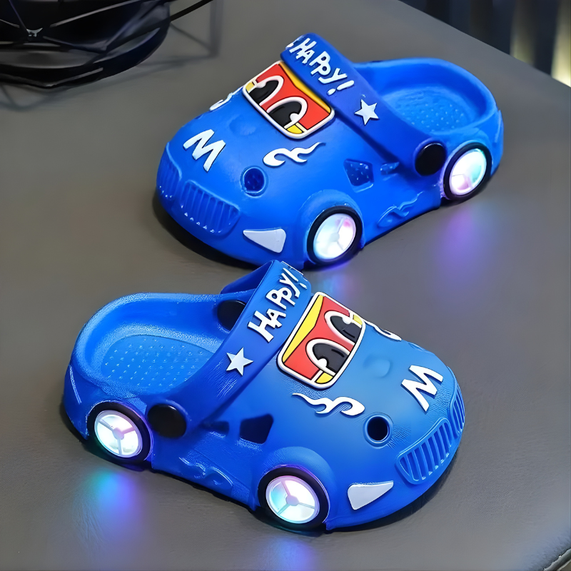 KidVroom - LED Slippers for Kids with Light-Up Wheels and Straps