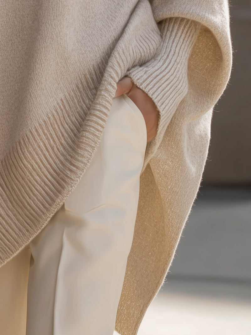 Kimia - Oversized Knitted Crew Neck Sweater