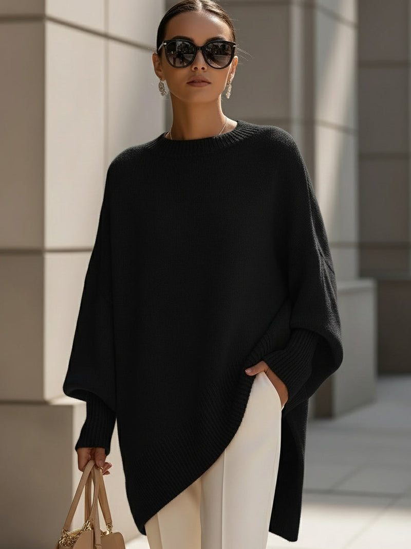 Kimia - Oversized Knitted Crew Neck Sweater