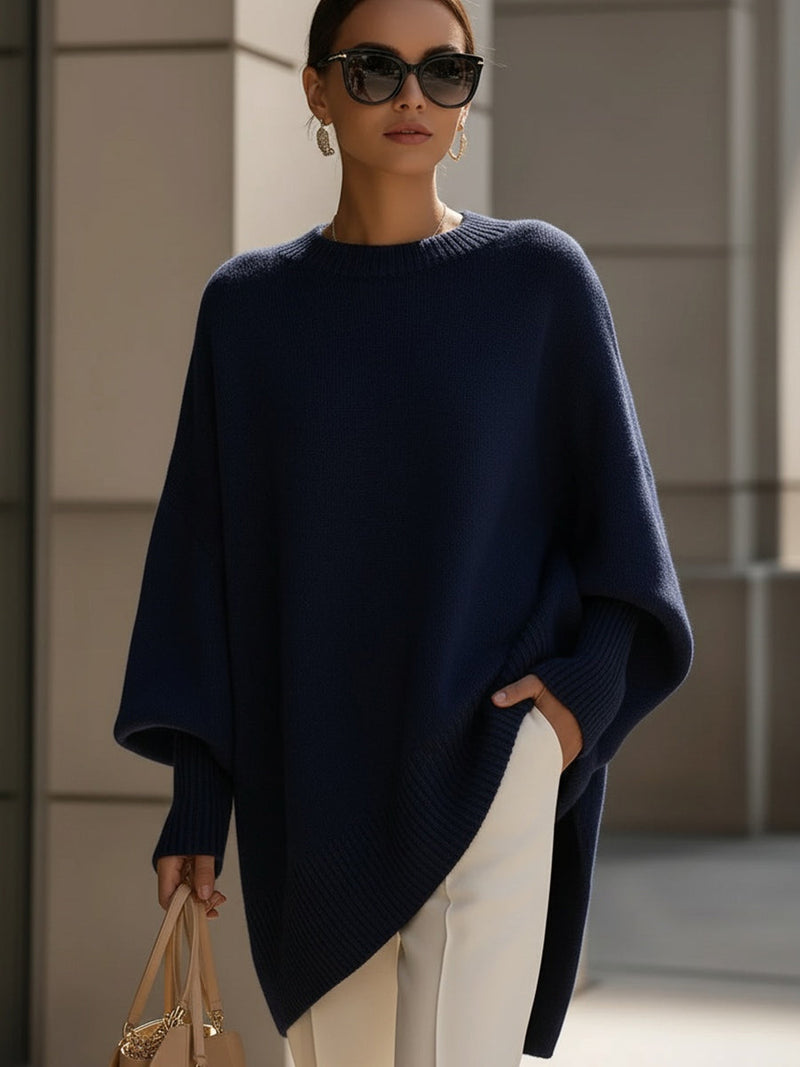 Kimia - Oversized Knitted Crew Neck Sweater