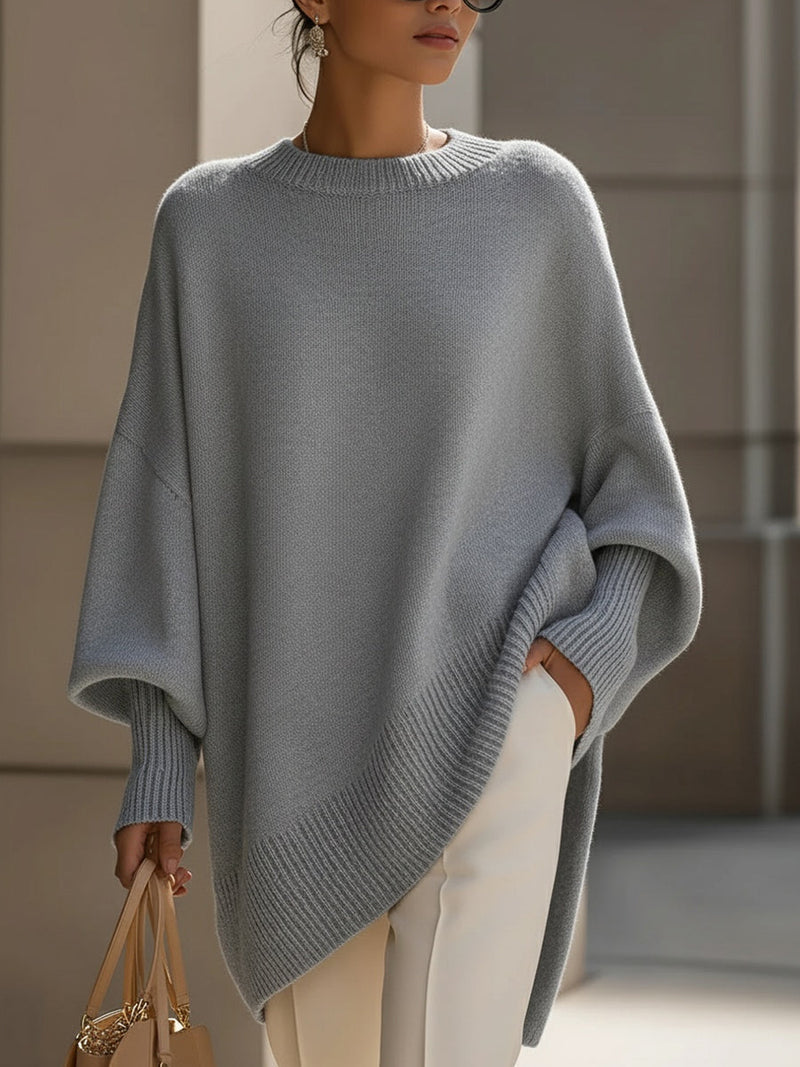 Kimia - Oversized Knitted Crew Neck Sweater
