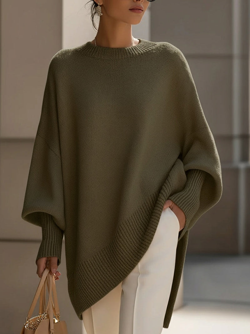 Kimia - Oversized Knitted Crew Neck Sweater