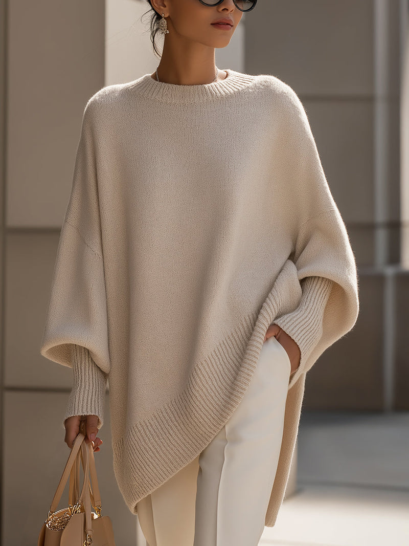 Kimia - Oversized Knitted Crew Neck Sweater